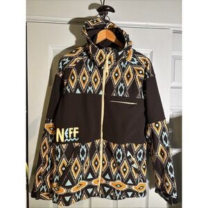Neff Mens Tribal Softshell Jacket Small. Pockets, Hood.